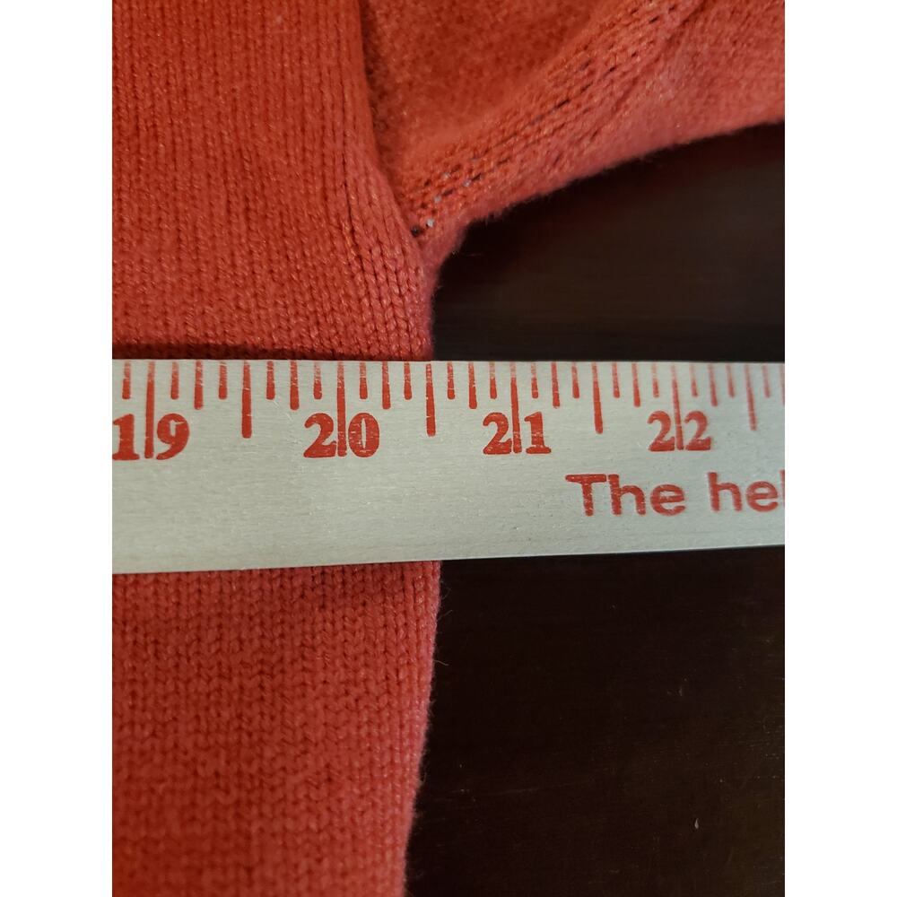 Minkpink Leopard Big Cat Boxy Crewneck Sweater Size XS Coral Orange Soft Knit - Picture 9 of 10